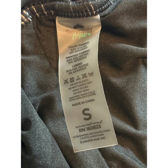 NWT Summer Mae Women's Black One Piece Swimsuit Swimwear Size Small - Picture 4 of 5